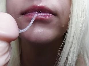 petite teen close up oral and gagging