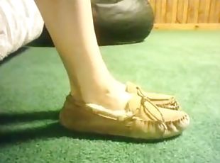 Moccasins and Nylons Frieda Ann Foot Fetish