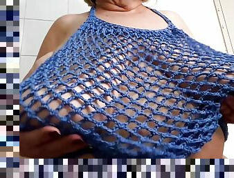 Sexy granny bbw granny sucking dildo