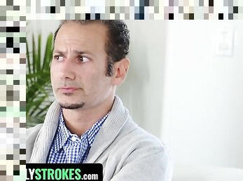 FamilyStrokes - Milf Doctor River London Helps Syren De Mer And Her Hubby Bond With Stepdaughter
