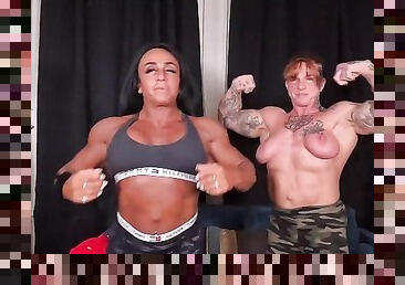 Brooke and Ruby Bodybuilder Threesome