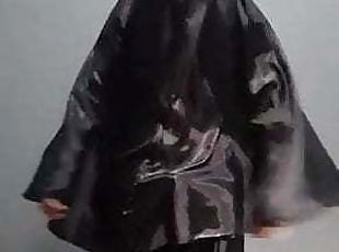 NEW Black Satin Abutai Cloak