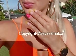 Maevaa Sinaloa - Je me fais baiser Squirt et me prend une faciale sur un parking extrieur en public