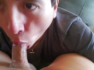 Sucking LatinonDaddys Cock Like a Good Boy