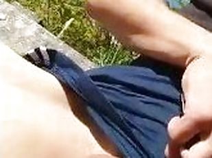 (trailer)me FLASHING and JERKING my cock risky in PUBLIC forest (trailer)