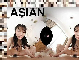 Brunette Asian hairy cowgirl in POV VR sex video - Japanese fetish