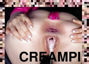 fisse-pussy, anal, creampie, sperm, sperm-sperm, nærbillede