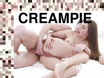 Teen anabel carter gets an anal creampie