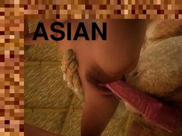 asia, blowjob-seks-dengan-mengisap-penis, cumshot-keluarnya-sperma, jenis-pornografi-animasi, 3d, penis, liar