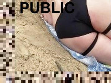 Public sex In front of people on the beach - full clip on my Onlyfans (link In bio)