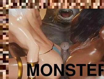 monster, cum, vill