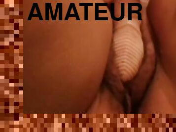 Homemade amateur hairy milf toy masturbation