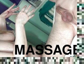 Lingam massage, acne pressure, funny talking. I have bad luck with the chastity belt, no orgasm