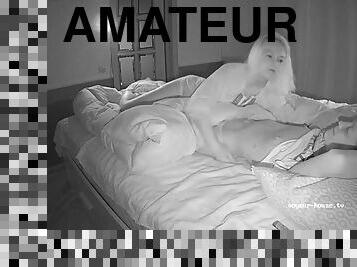 amatør, blowjob, kamera, voyeur, blond, frekk, skjult