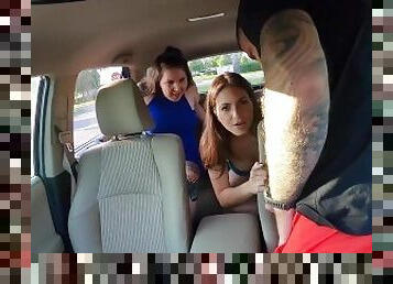Uber Driver Gets Lucky With Two Stepsisters