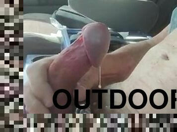 masturbation, en-plein-air, public, gay, voiture, boules