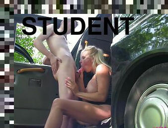 doggy, utendørs, pussy, student, blowjob, handjob, bil, facial, cum, fantasi