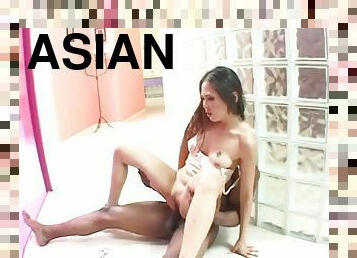 asiatisk, ebony, svart, pikk