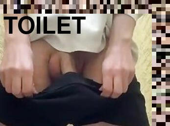 Jerk off is toilet