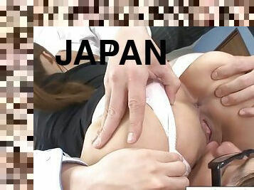 sekreter, oral-seks, üstüneyüzüne-boşalma, japonca, grup-sex, güzel