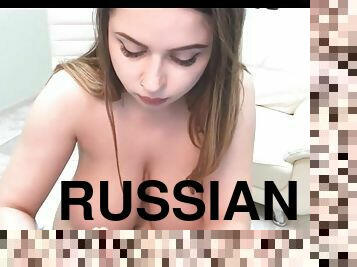 Russian curvy brunette