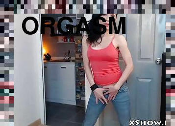 orgasm, amatör, slyna, thailändsk, college, söt