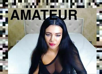 Big boobed sexy brunette  gorgeous webcam teen masterbates 01 hd