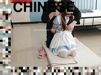 asiático, adolescente, sadomasoquismo, china, bondage, azotaina