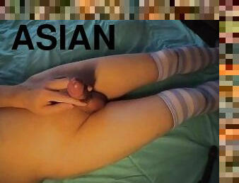 asiatisk, onani, gammel, amatør, moden, udløsning, spiller, massage, sperm, ældre