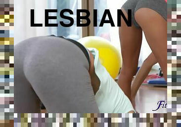 Post Gym Workout Lesbian Threesome Sex