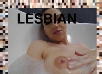 Eufrat Mai Bubble Bath Fun with Lesbian GF