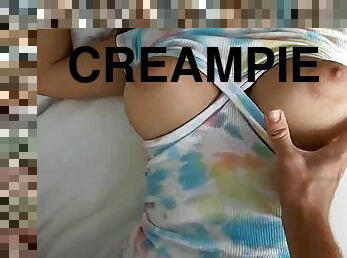 Pounding With My College Roommate And She Cleans My Creampie