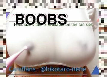 asiático, tetas-grandes, masturbación, pezones, orgasmo, japonés, hentai, pechugona, tetas