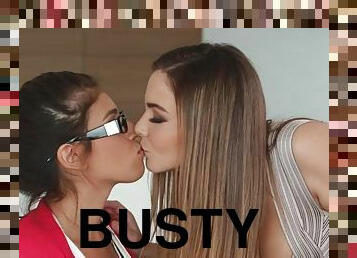 Ella Knox makes love with busty tutor Natasha Nice