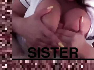 Stepsister with big boobs loves titjob and fucking stepbrother - huge cumshot
