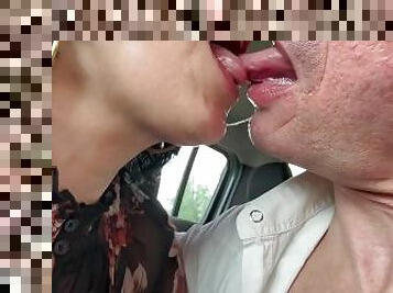 Passionate Tongue Sucking Kisses ,Licking Blow Job