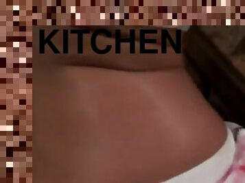 Brunette girlfriend kortney kane sucks and fucks in the kitchen in pov