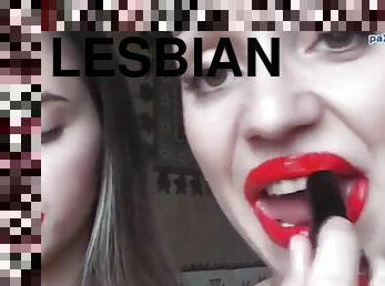 Lesbian kissing