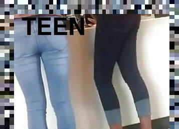 Perfect teen with perky ass in leggings thick white pawg bubble booty