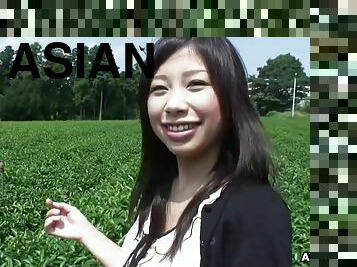Yammy asian girl Karin Asahi shows boobs outdoor