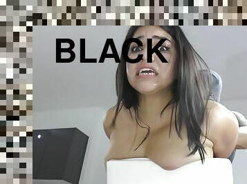 cul, interracial, ados, latina, fellation-profonde, black, brutal, bite, dure, crie