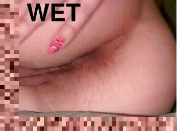 I jerk off a wet tight pussy with my fingers in panties