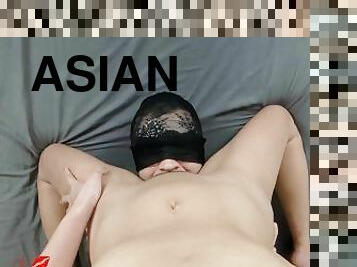 asiatisk, klitoris, pussy, tenåring, pov, søt, filipinsk, ansiktsitting, femdom