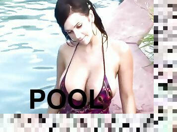 Denise milani purple pool