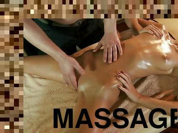 hot tanned babe erotic massage video
