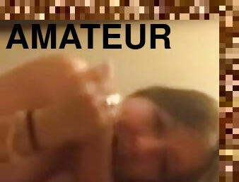 amateur, madurita-caliente, chupando