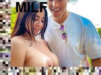 payu-dara-besar, anjing, besar, awam, menghisap-zakar, milfs, buatan-sendiri, pornstar, taman, zakar