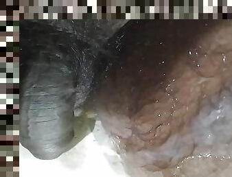 Asian huge thick load on hairy legs liquify quick transmission lick them