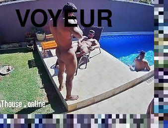 petrecere, public, gay, camera, sex-in-grup, spion, voyeur, camera-web, piscina, fetish