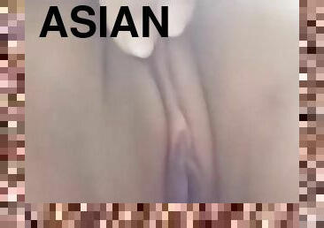 asiatisk, klitoris, onani, orgasme, pussy, indian-jenter, høyskole, cum, barbert, liten